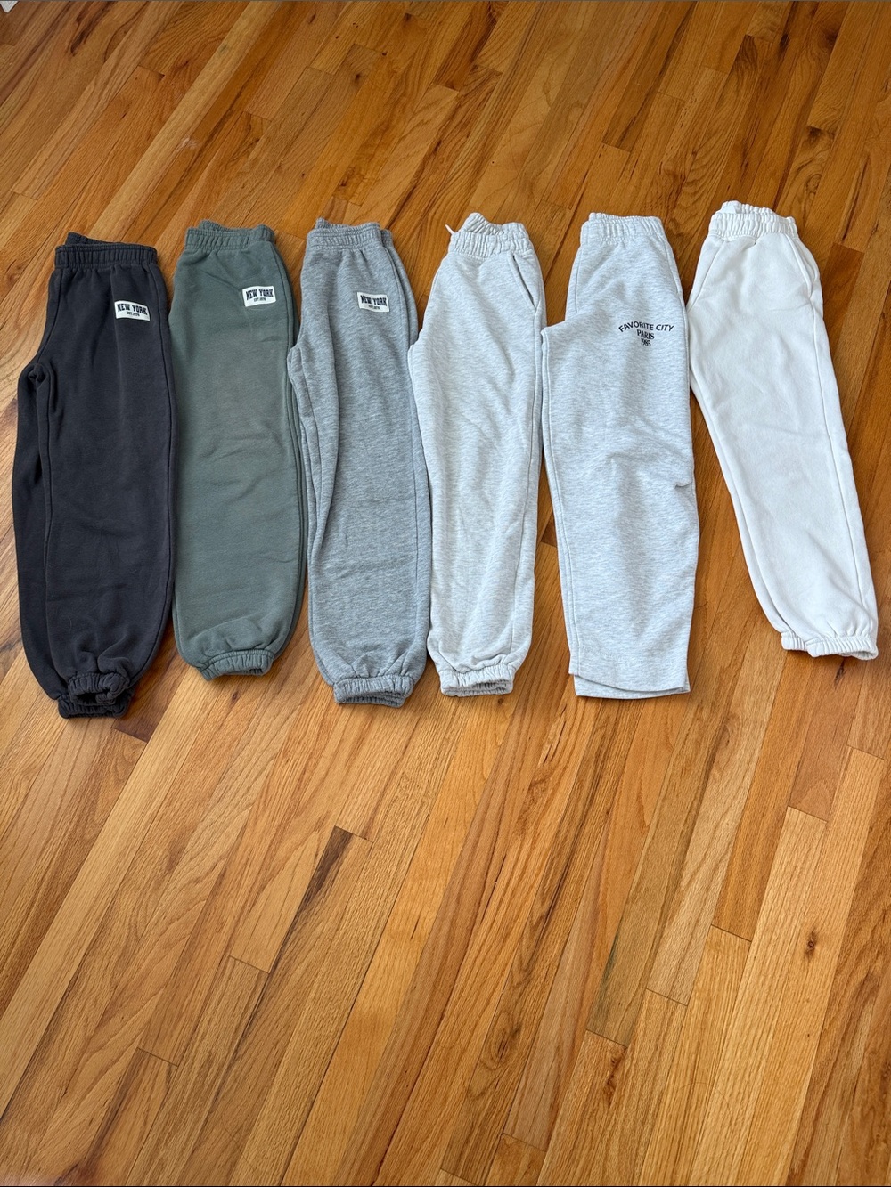 Zara Kids Sweatpants Bundle - Black, Olive, Gray, Light Gray, White 6 sets